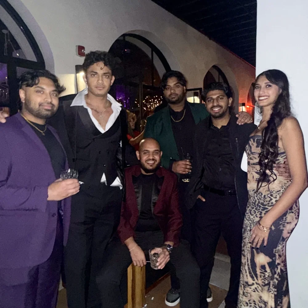 Roshan Weerasinghe with friends
